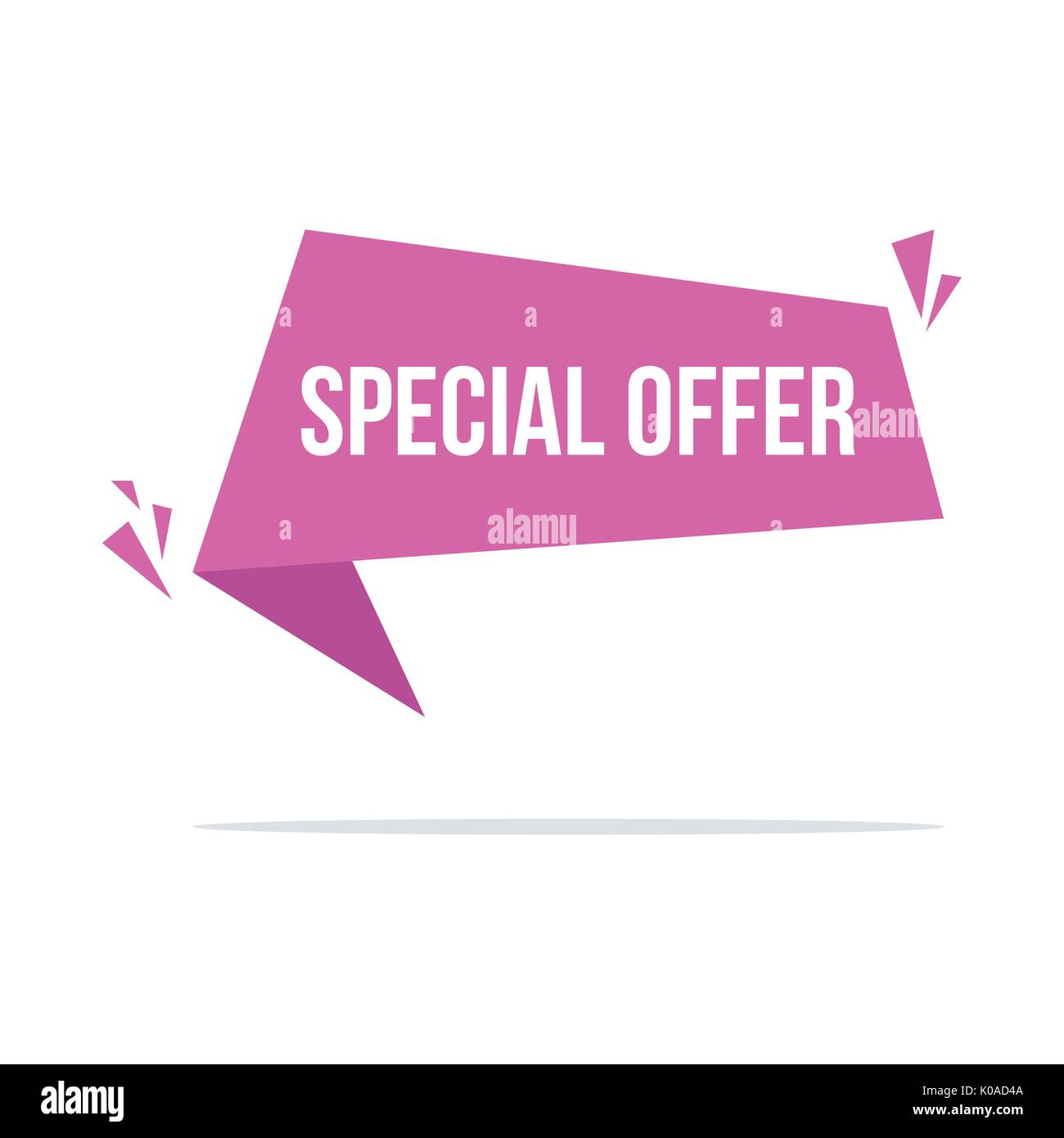 Pink background price label style special offer Stock Vector Image