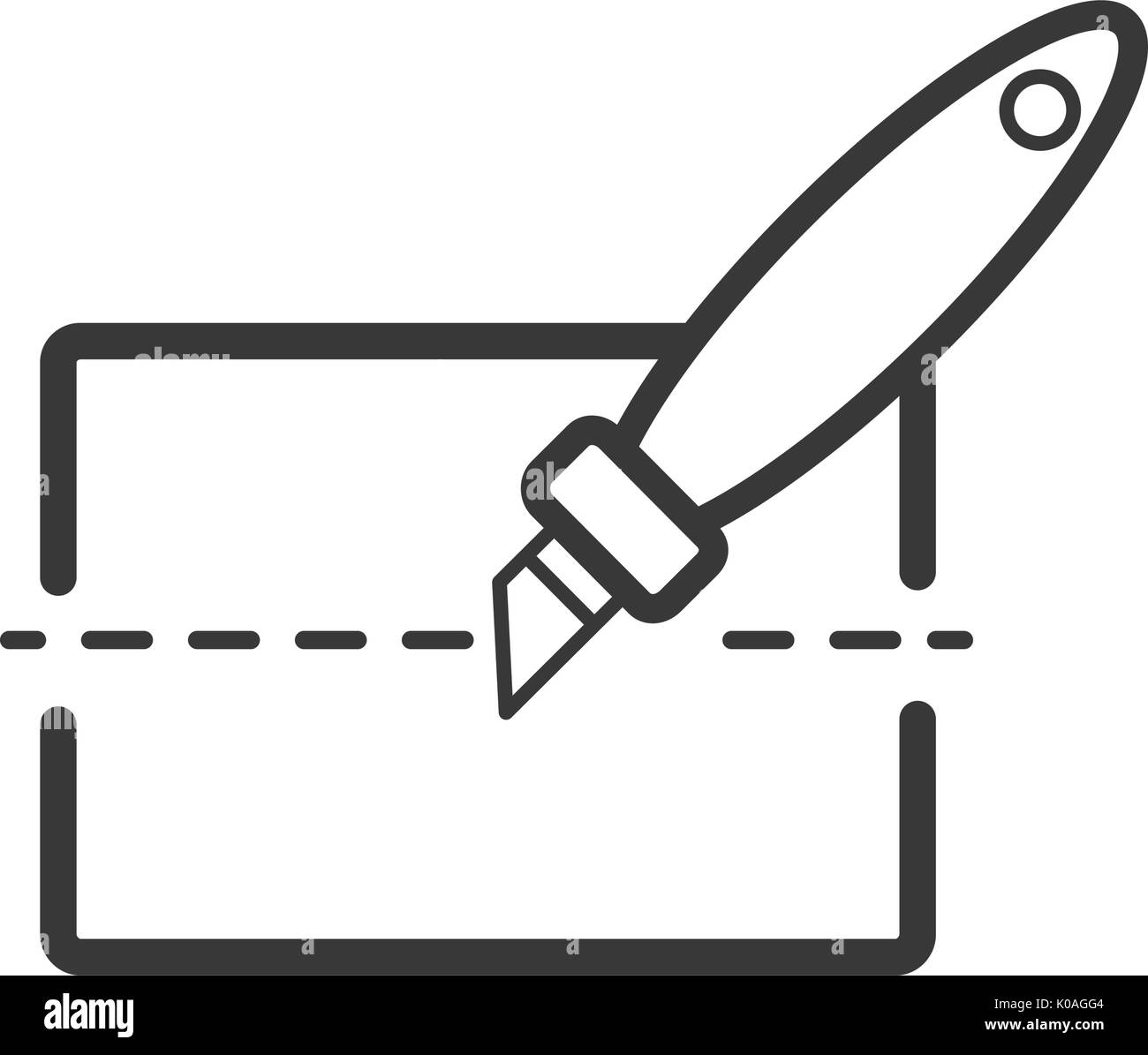 Cutter icon line style Stock Vector Image & Art - Alamy
