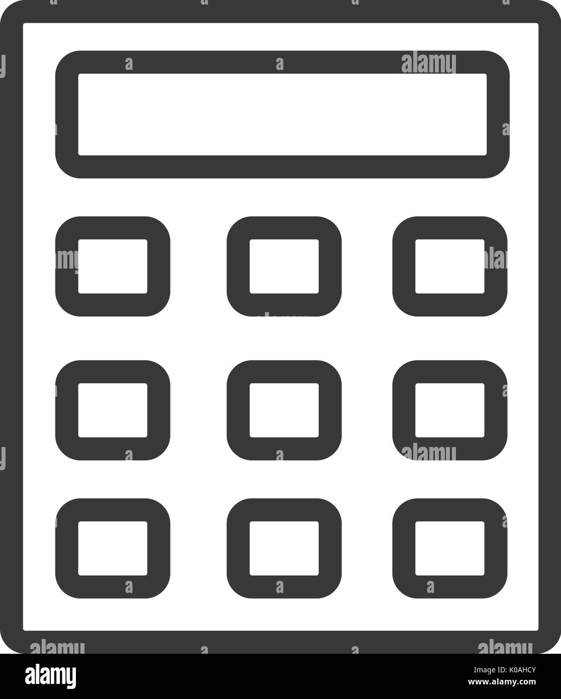 Calculator icon vector line style Stock Vector Image & Art Alamy