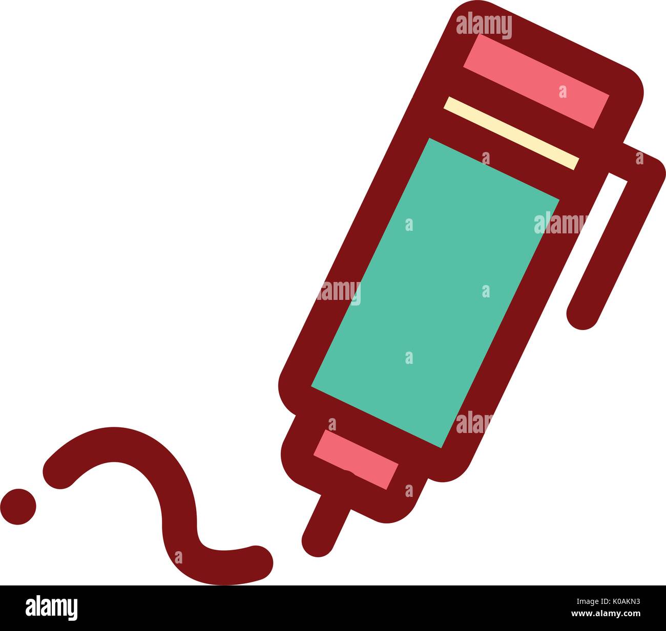 Pen Stationery Office tool icon cartoon style Stock Vector Image & Art ...