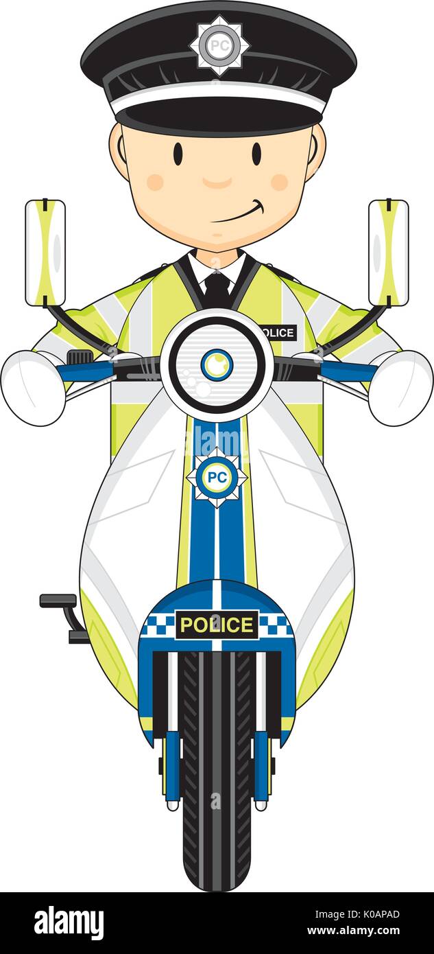 Motorcycle cop Stock Vector Images - Alamy