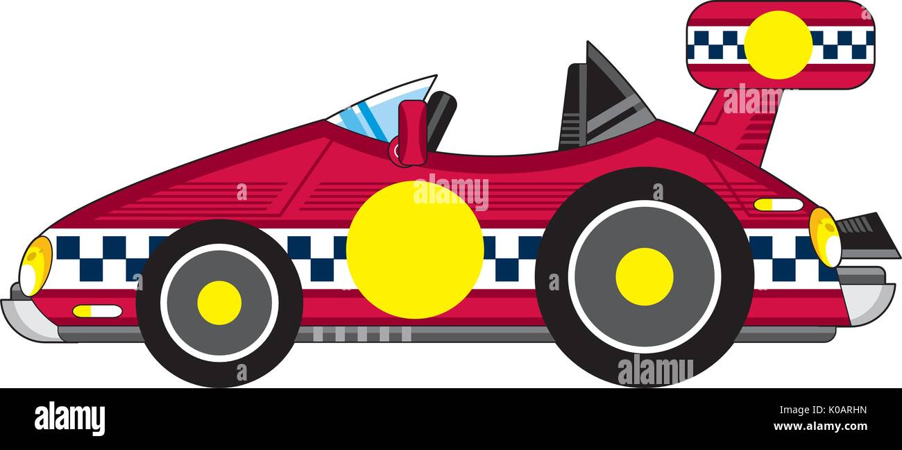 Cartoon Motor Racing Sports Car Stock Vector Image & Art - Alamy