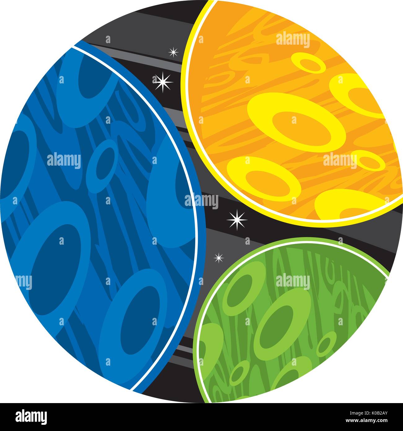 Planets in Outer Space Vector Illustration Stock Vector Image & Art - Alamy