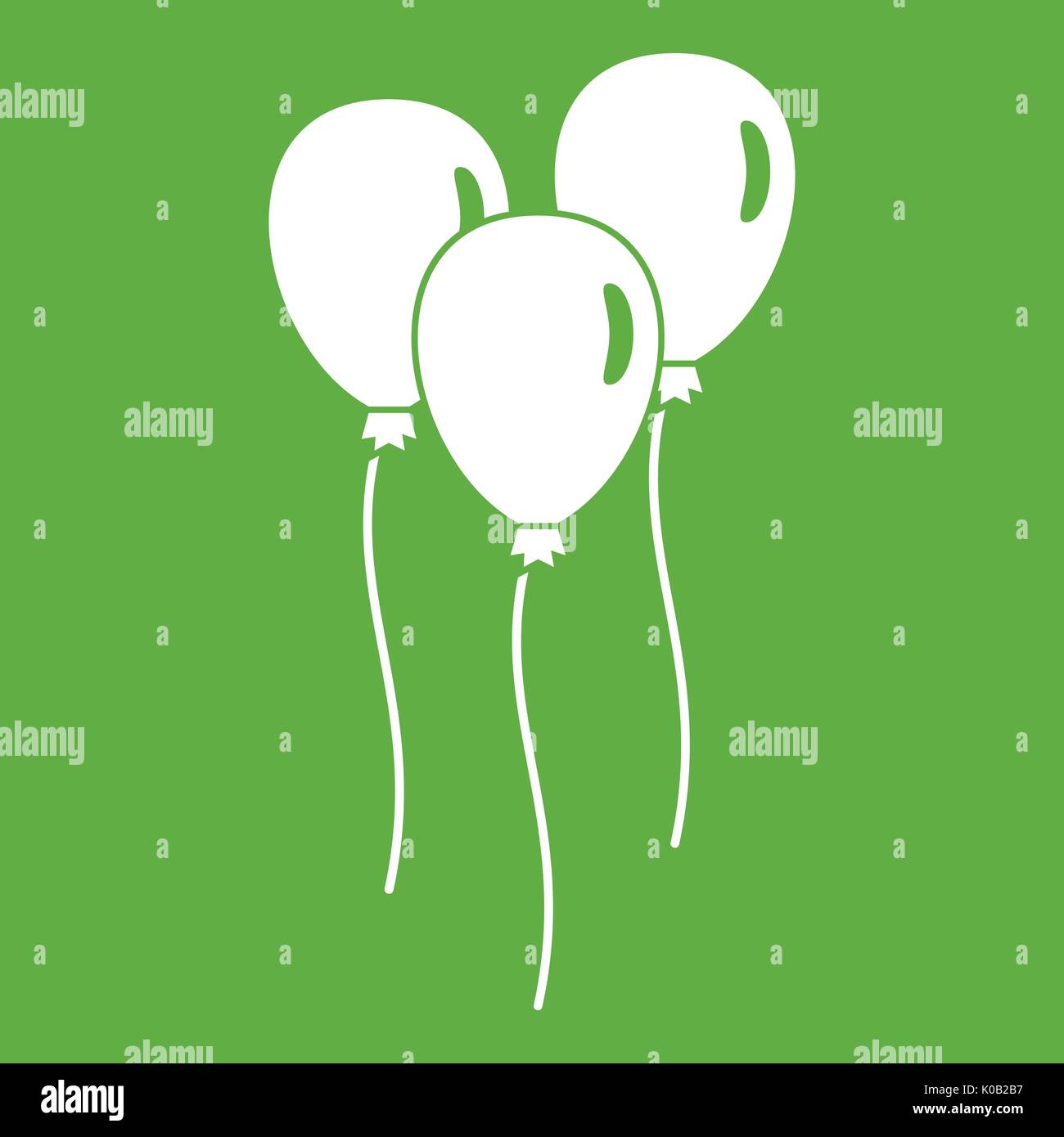 Balloons icon green Stock Vector Image & Art - Alamy