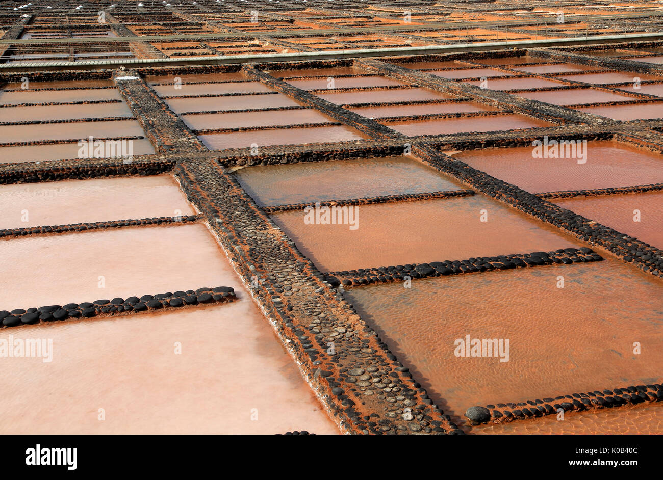 Evaporation of sea water in salt