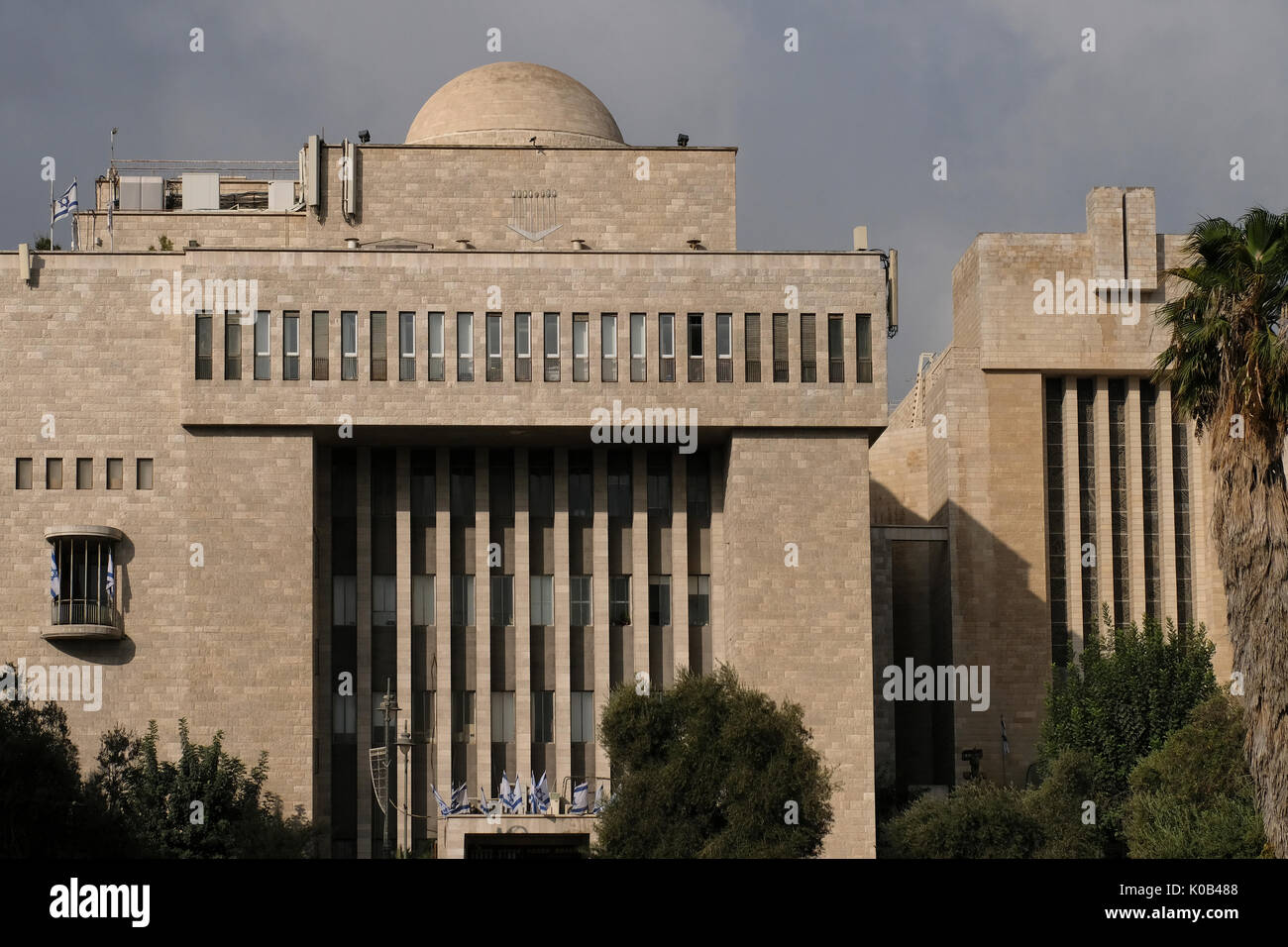Exterior of Heichal Shlomo the former seat of the Chief Rabbinate of Israel and currently houses a museum of ritual Jewish art located adjacent to the Great Synagogue of Jerusalem on King George Street, West Jerusalem, Israel. Stock Photo