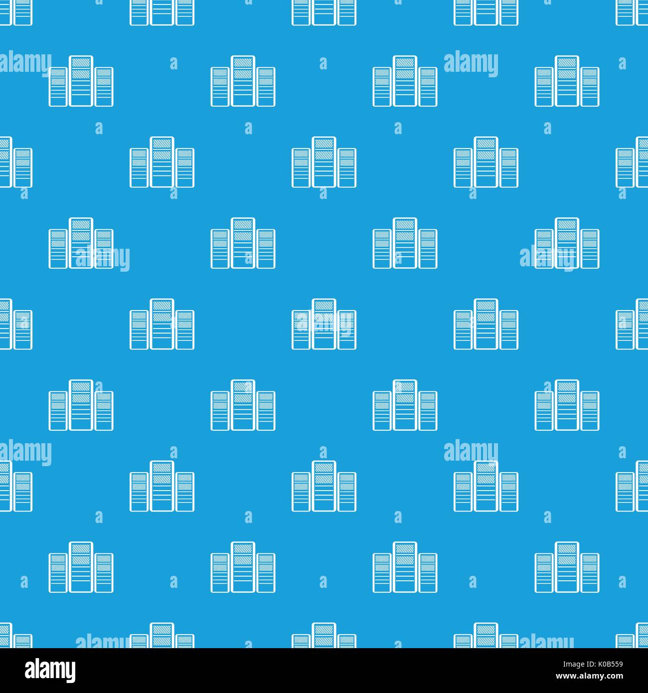 Database servers pattern seamless blue Stock Vector