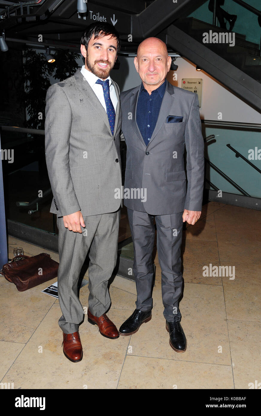 File photo dated 14/0/13 of Sir Ben Kingsley and his son Victoria actor Ferdinand Kingsley, who has admitted it was weird watching the drama with his father Sir Ben Kingsley - but said the Oscar-winning star would never criticise his work. Stock Photo