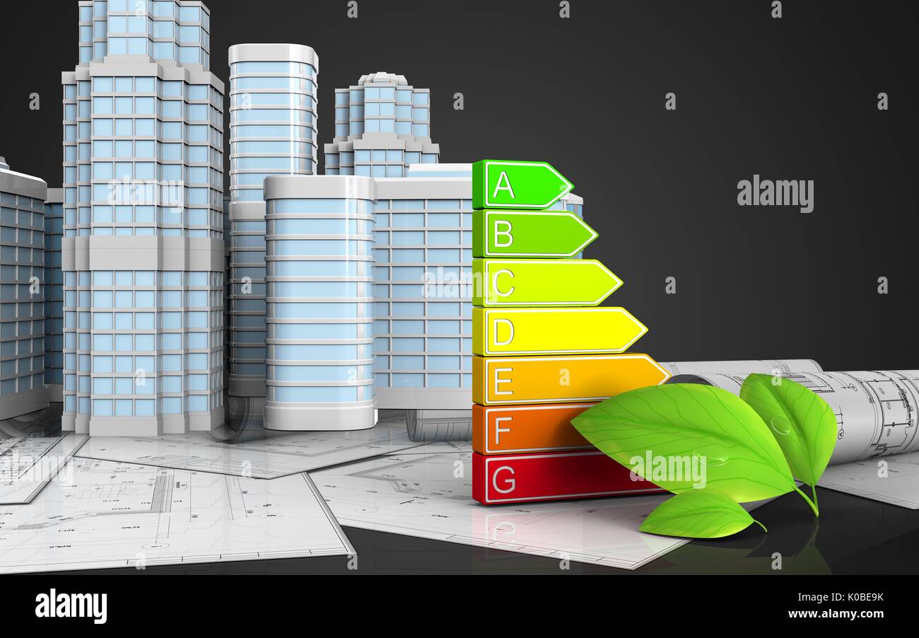 Power Ranks Beautiful Color Ranks 3d illustration of power ranks with urban scene over black background ...
