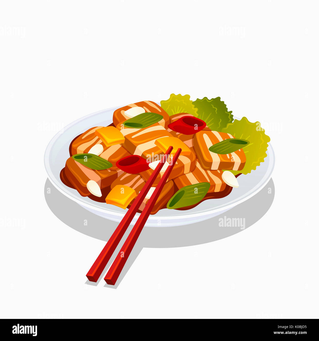 chinese-food-with-pork-belly-stock-photo-alamy