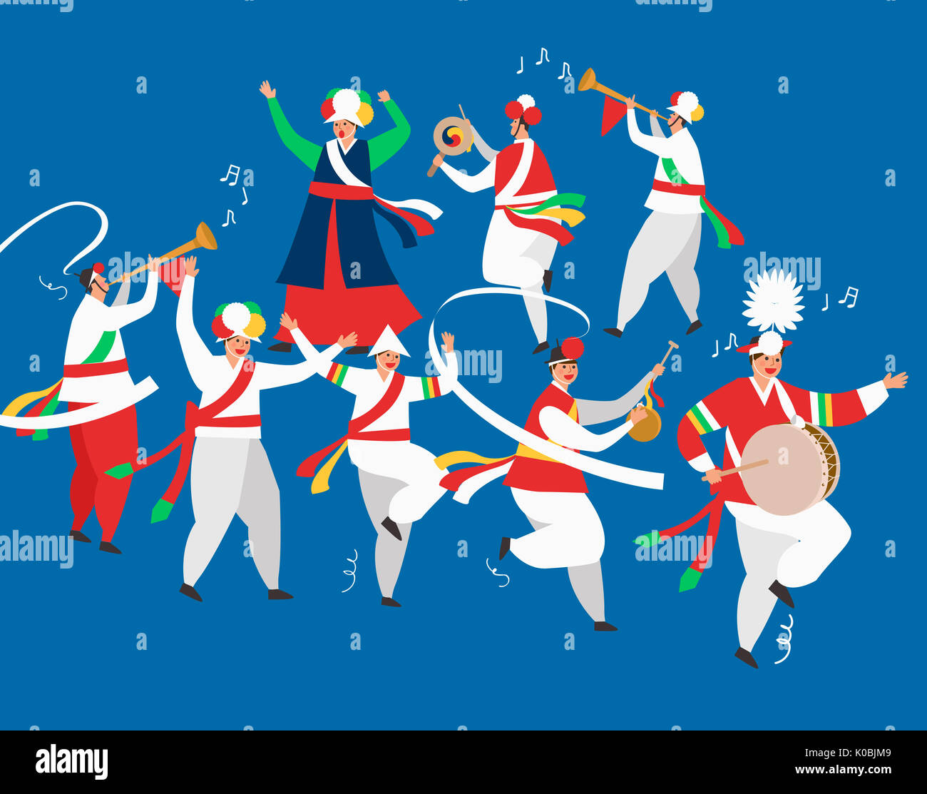 Traditional Korean folk play, Samulnori Stock Photo 155149465 Alamy