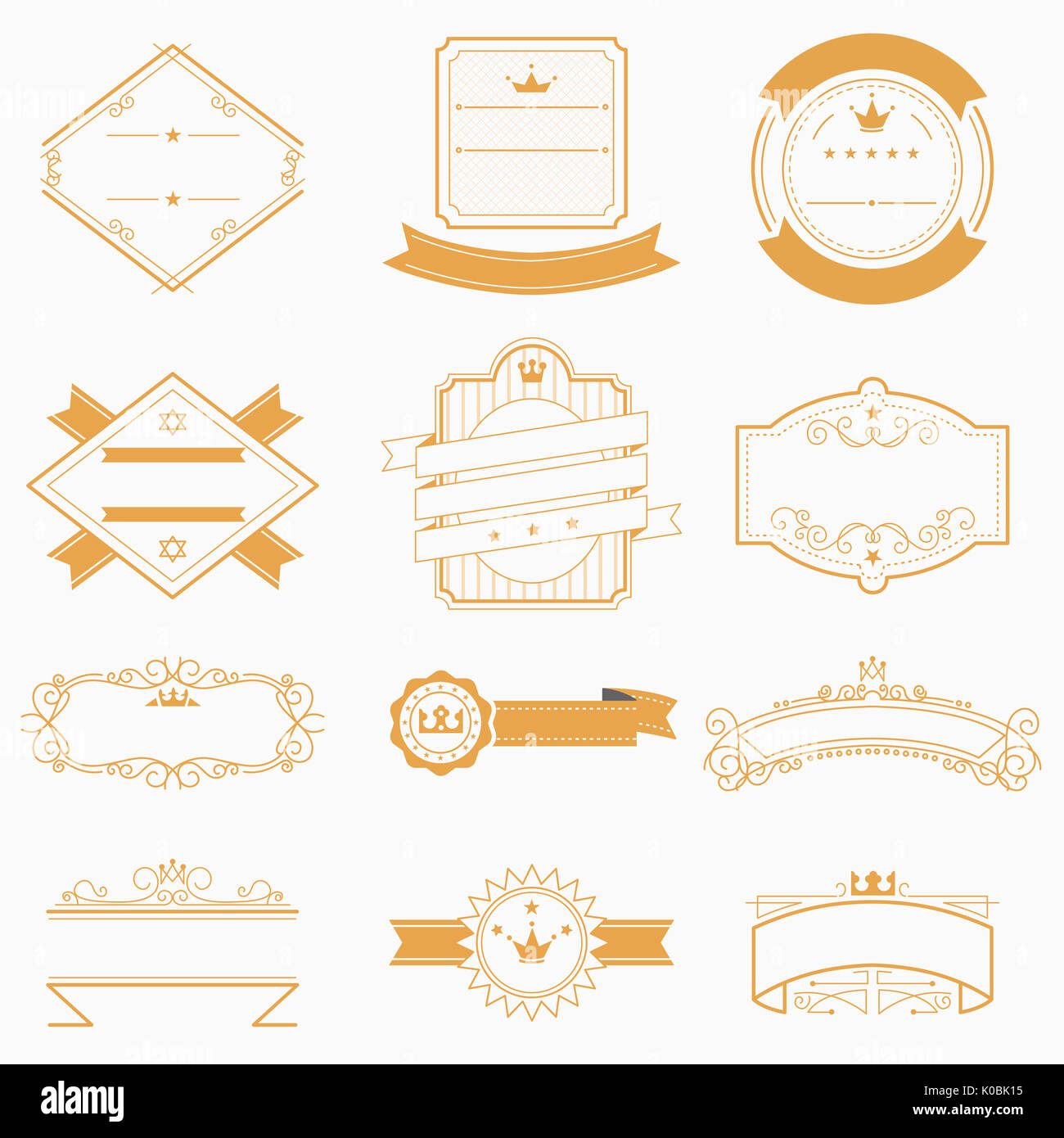 Label Emblems Emblem variety Cut Out Stock Images & Pictures - Alamy