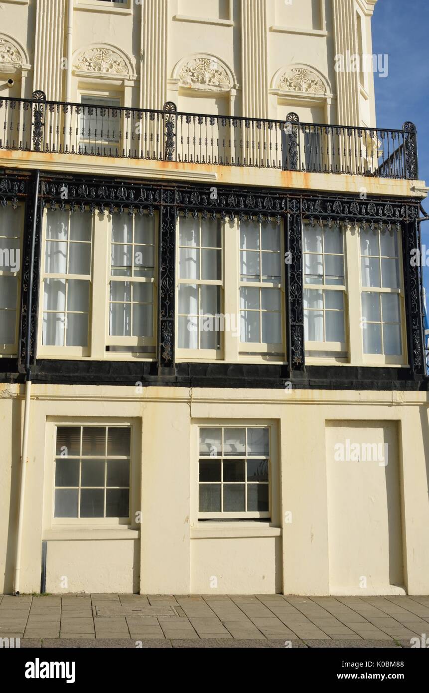 Corner of traditional seaside flats Brighton Uk Stock Photo Alamy