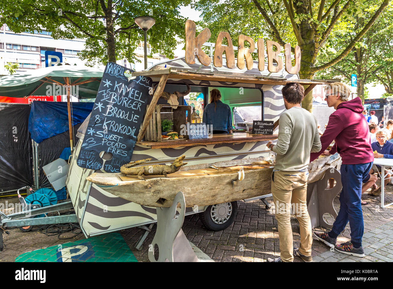 Street food festival in Antwerpen Stock Photo - Alamy