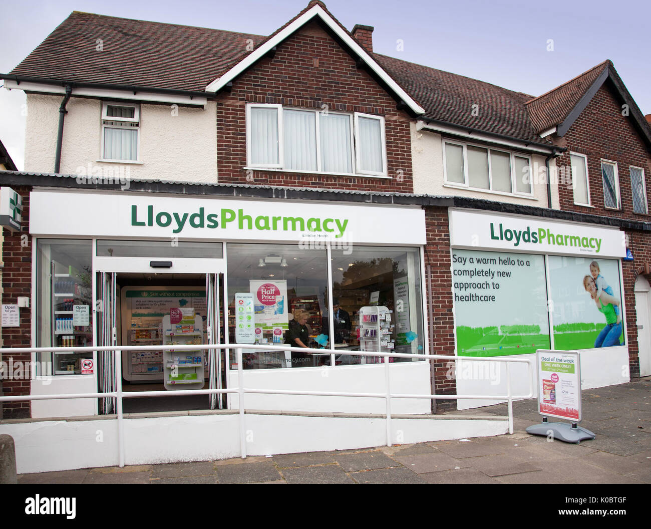 Lloyds pharmacy in Elmdon Heath, Birmingham, chemist shop, pharmacists, drug store exterior. Stock Photo