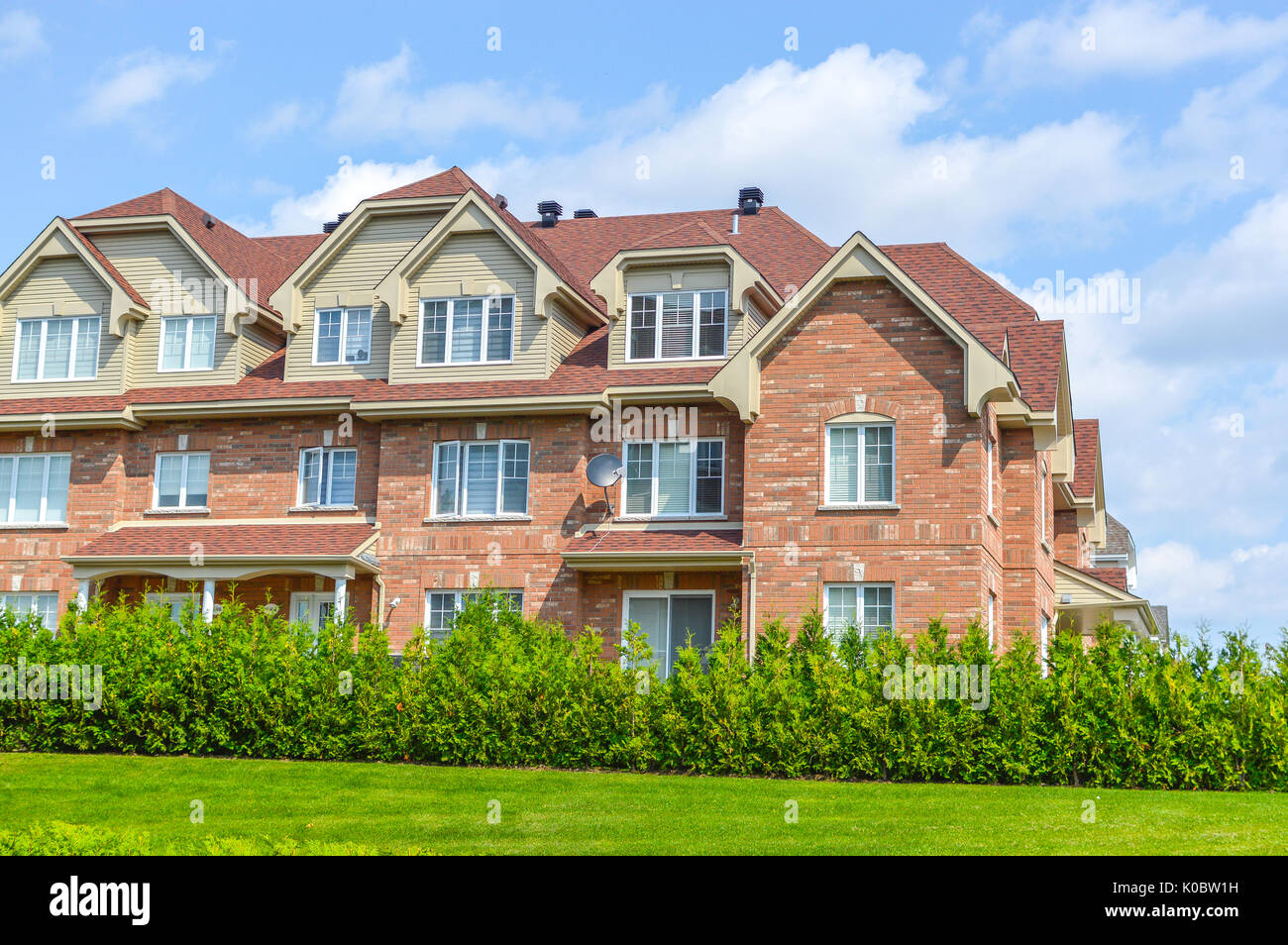 Modern House in Bois Franc near the central park in Canada Stock Photo