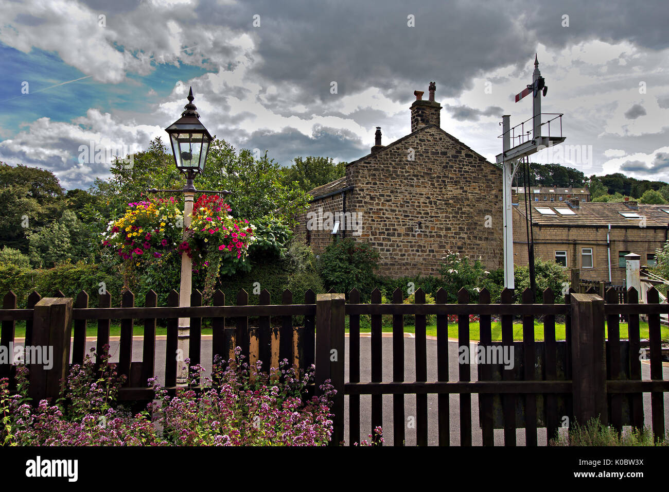Oakworth Station on the Keighley & Worth Valley Railway line in West