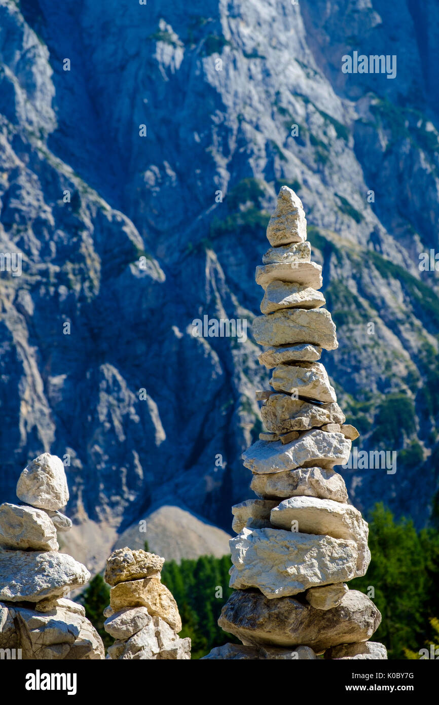 Rock sculptures at Vrsic pass. Stock Photo