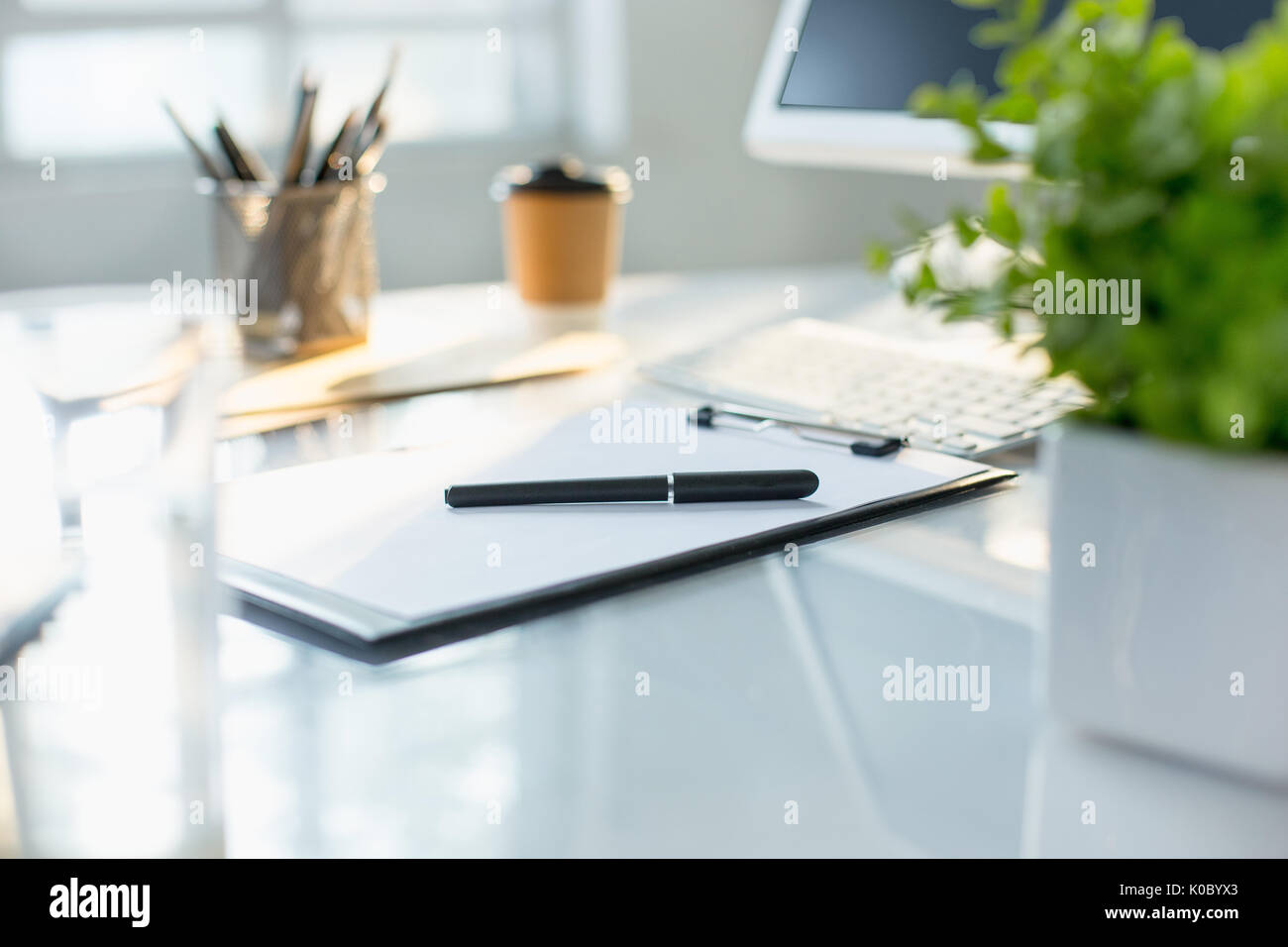 The abstract Office Desktop Stock Photo - Alamy