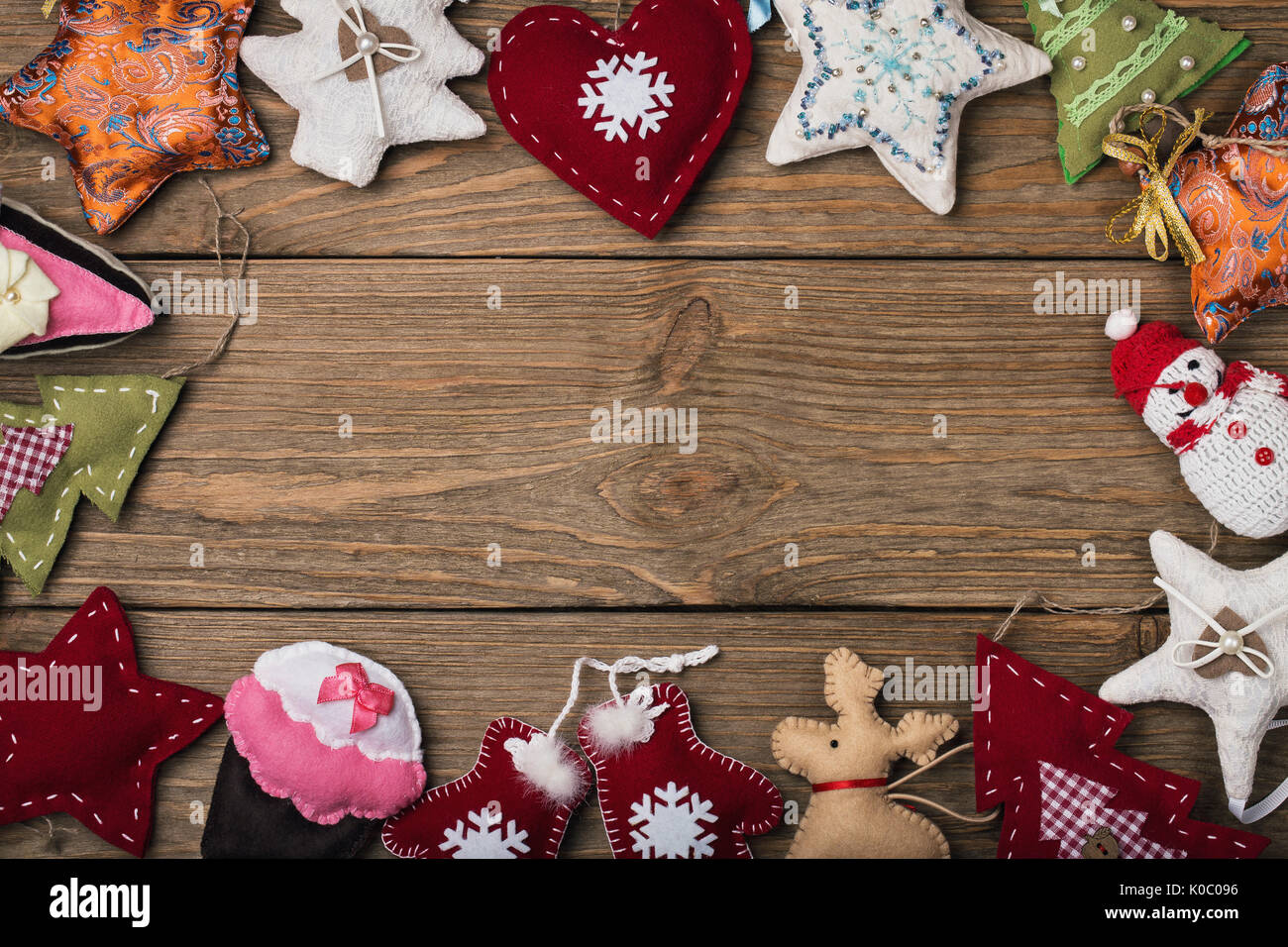 Christmas card with space for text, top view Stock Photo