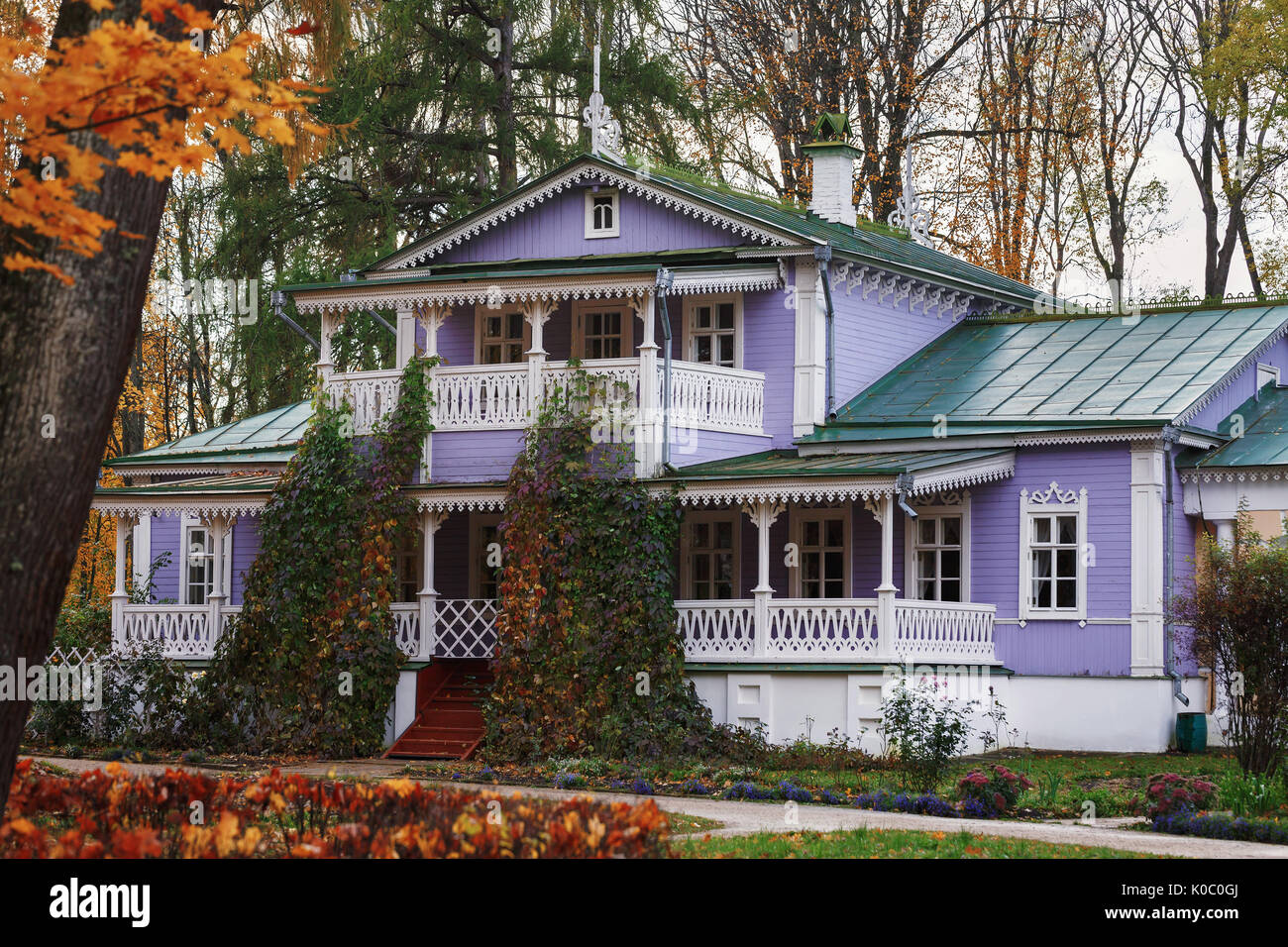 Memorial House IS Turgenev 'Spassky Lutovinovo.' Russia. Orel region, Mtsensk District, the village Spasskoe- Lutovinovo Stock Photo