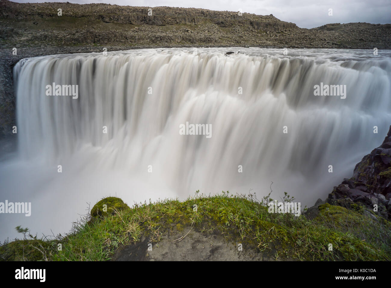 Iceland - Time exposure of magical detifoss waterfall Stock Photo