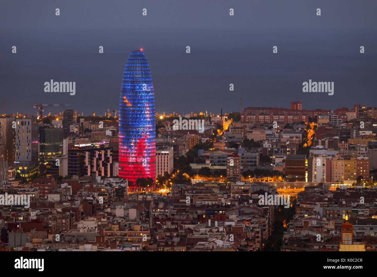 Agbar tower in Barcelona Stock Photo