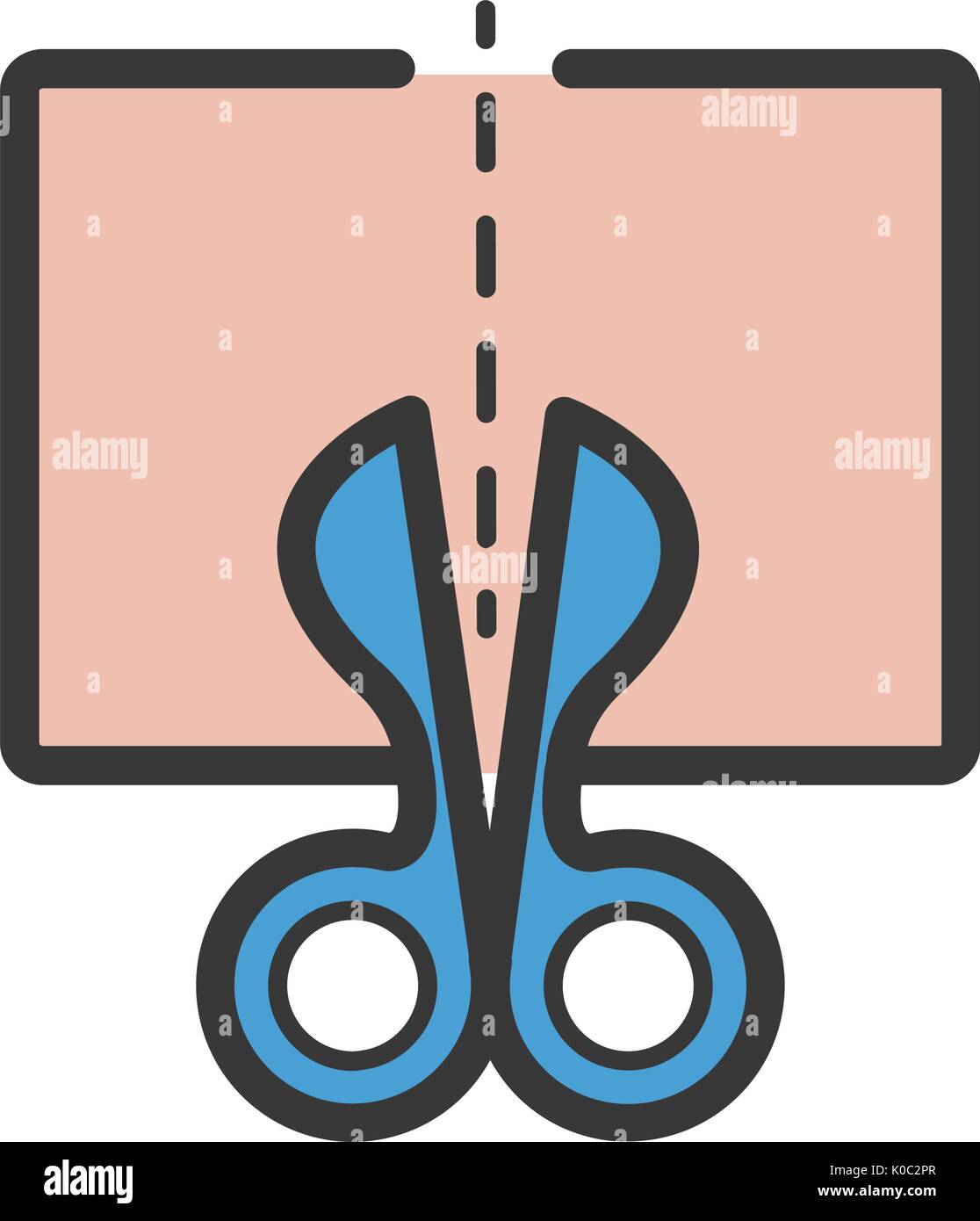 Scissors icon cartoon Stock Vector