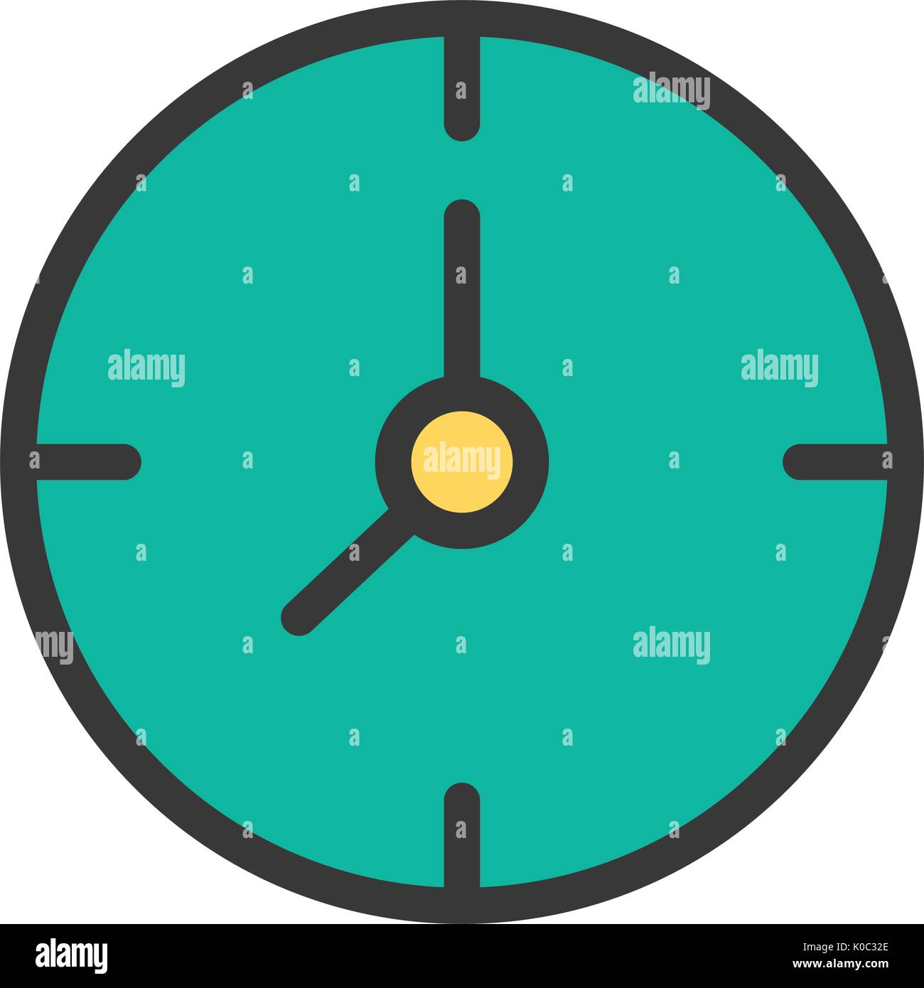 Clock icon design cartoon style Stock Vector