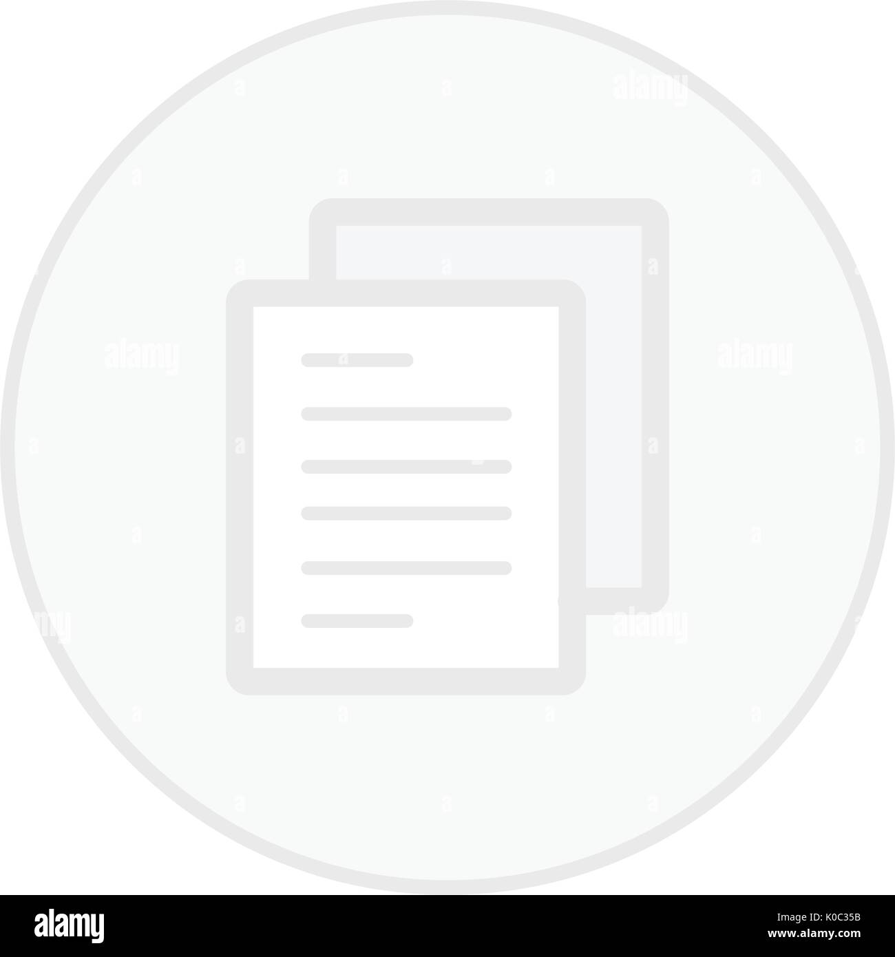 office two paper white button icon Stock Vector Image & Art - Alamy