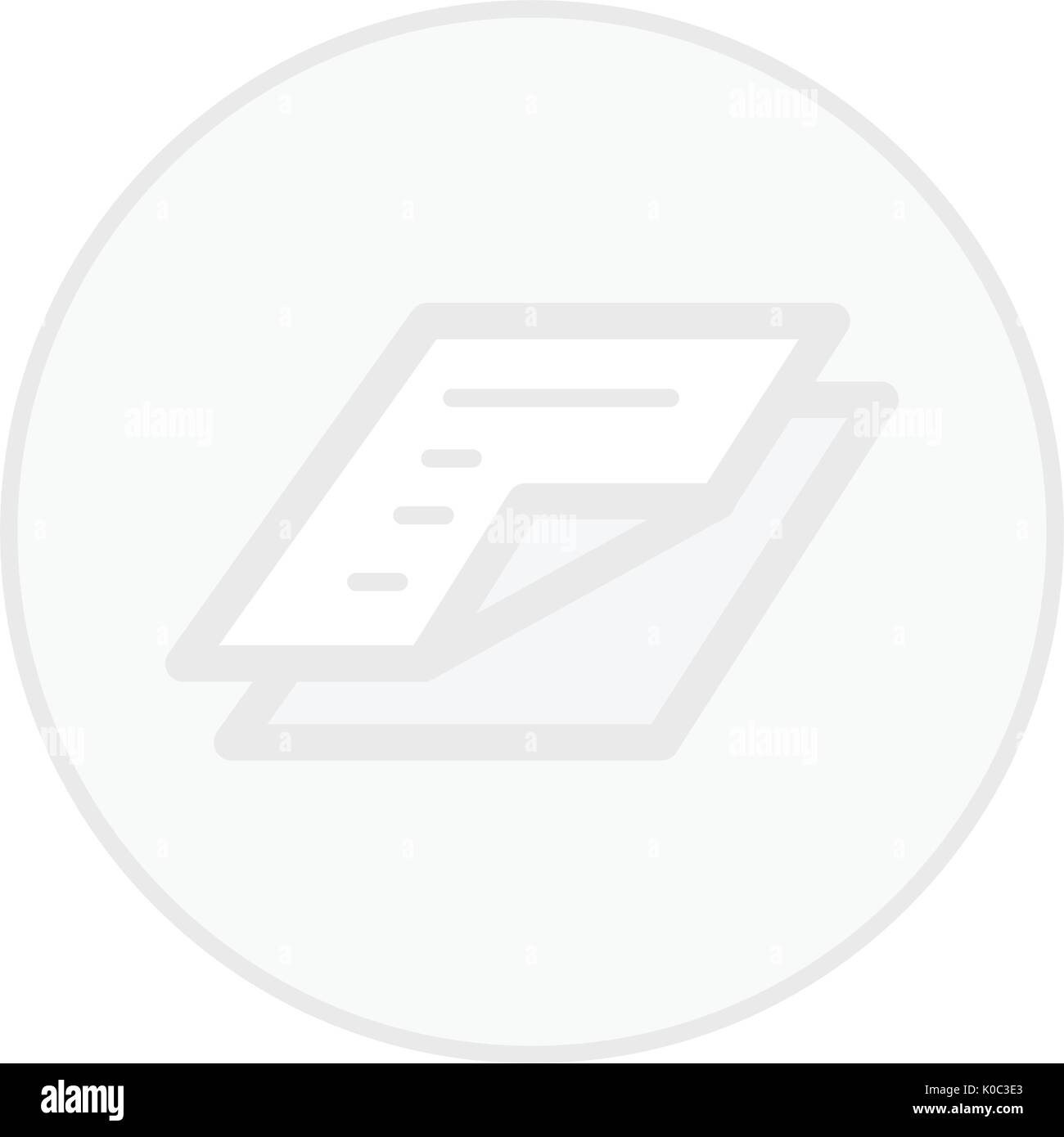 office two paper white button icon Stock Vector Image & Art - Alamy