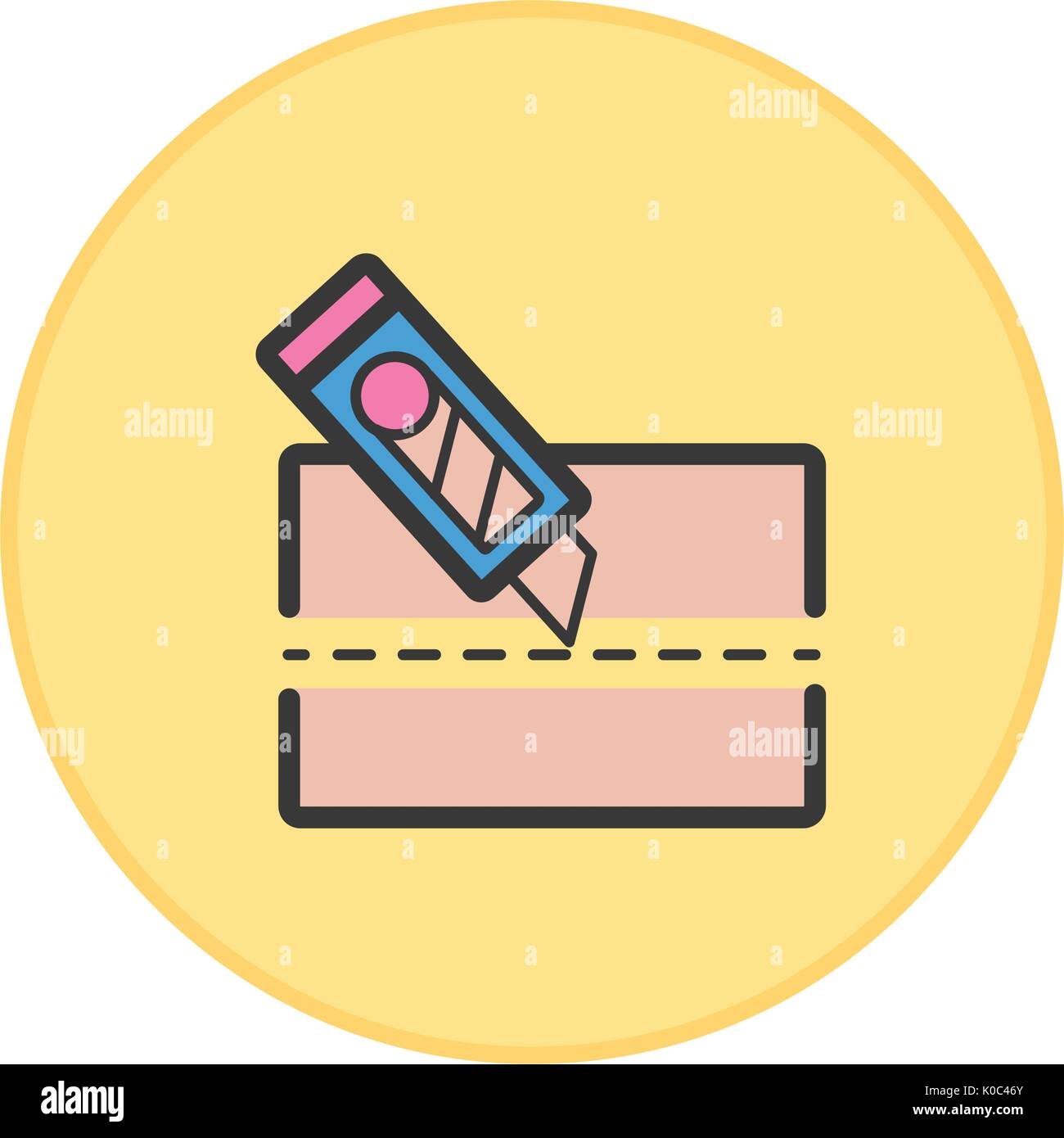 Box cutter yellow Stock Vector Images - Alamy