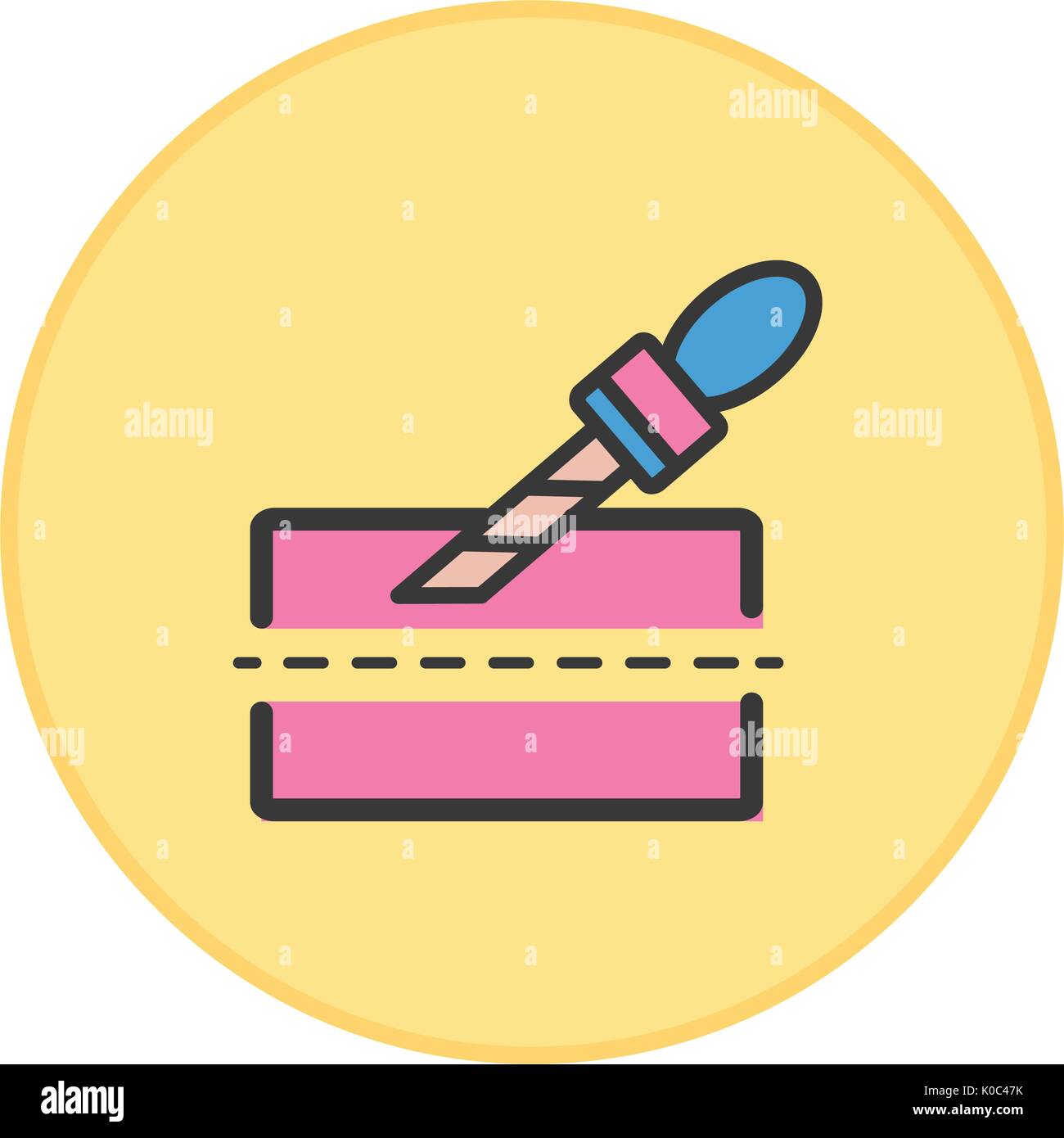Box cutter yellow Stock Vector Images - Alamy