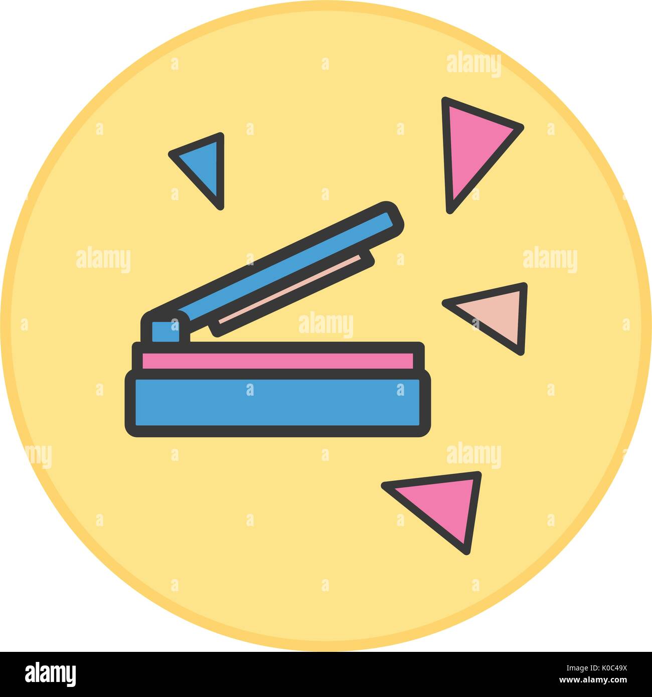 Cutter icon yellow button Stock Vector Image & Art - Alamy