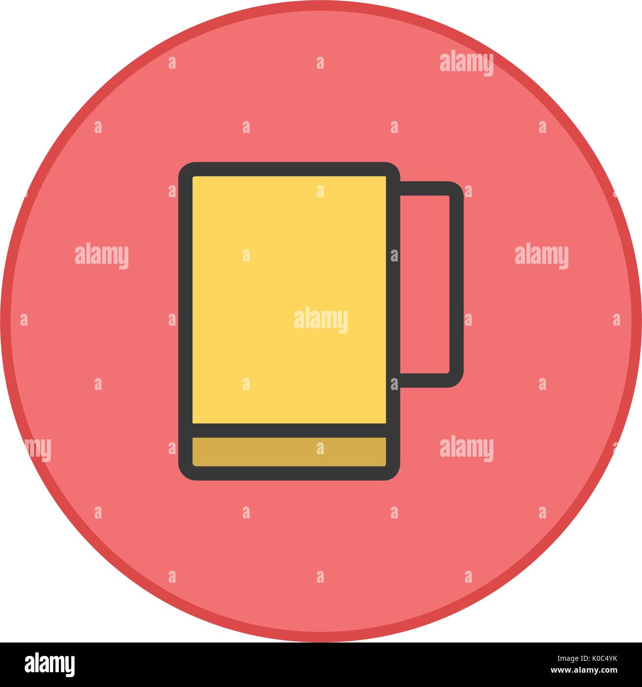 Beverage cup Icon red button Stock Vector Image & Art Alamy