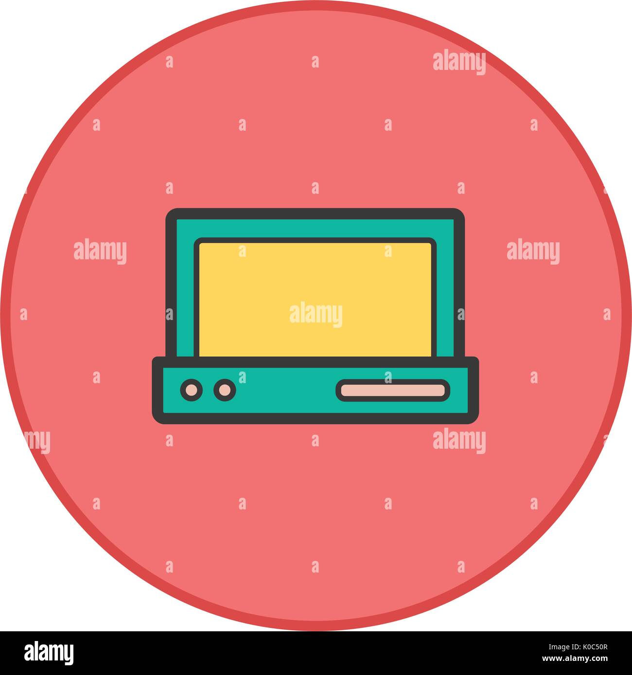 computer icon red button Stock Vector Image & Art - Alamy