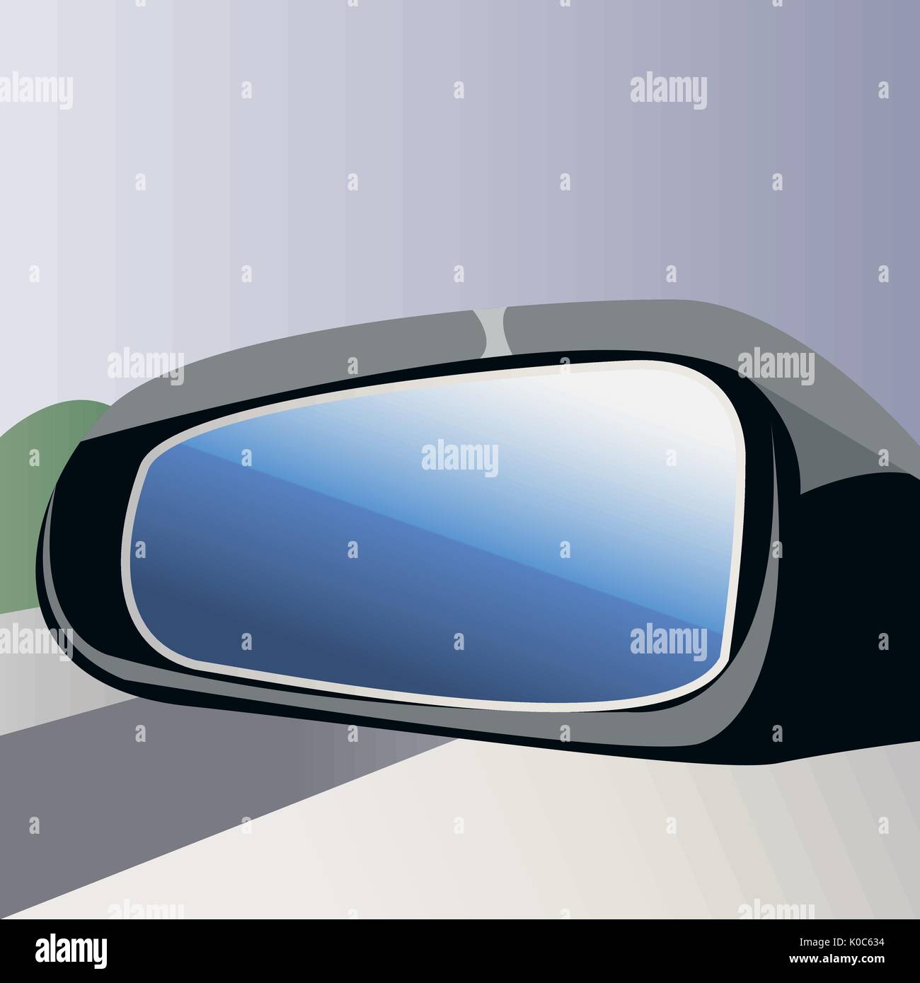Rear view mirror.Blue glass.Vector illustration Stock Vector Image & Art Alamy
