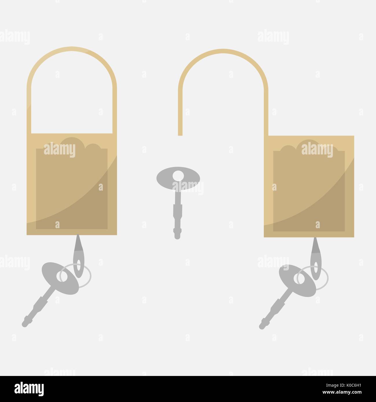 Lock Icon in trendy flat style isolated on grey background. Security symbol for your web site design, logo, app, UI. Vector illustration, EPS10. Stock Vector