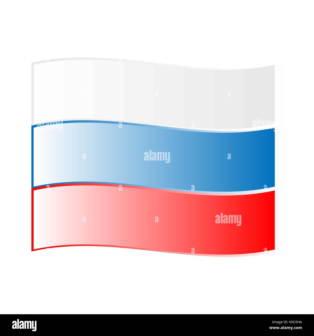 Flag Russian With Civil Proportions Vector Russian Flag Flat