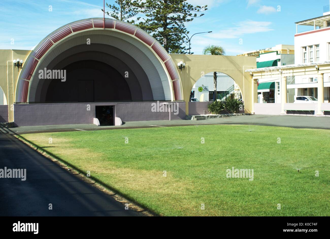 The Sound Shell, Outdoor Theater, Napier, New Zealand Stock Photo