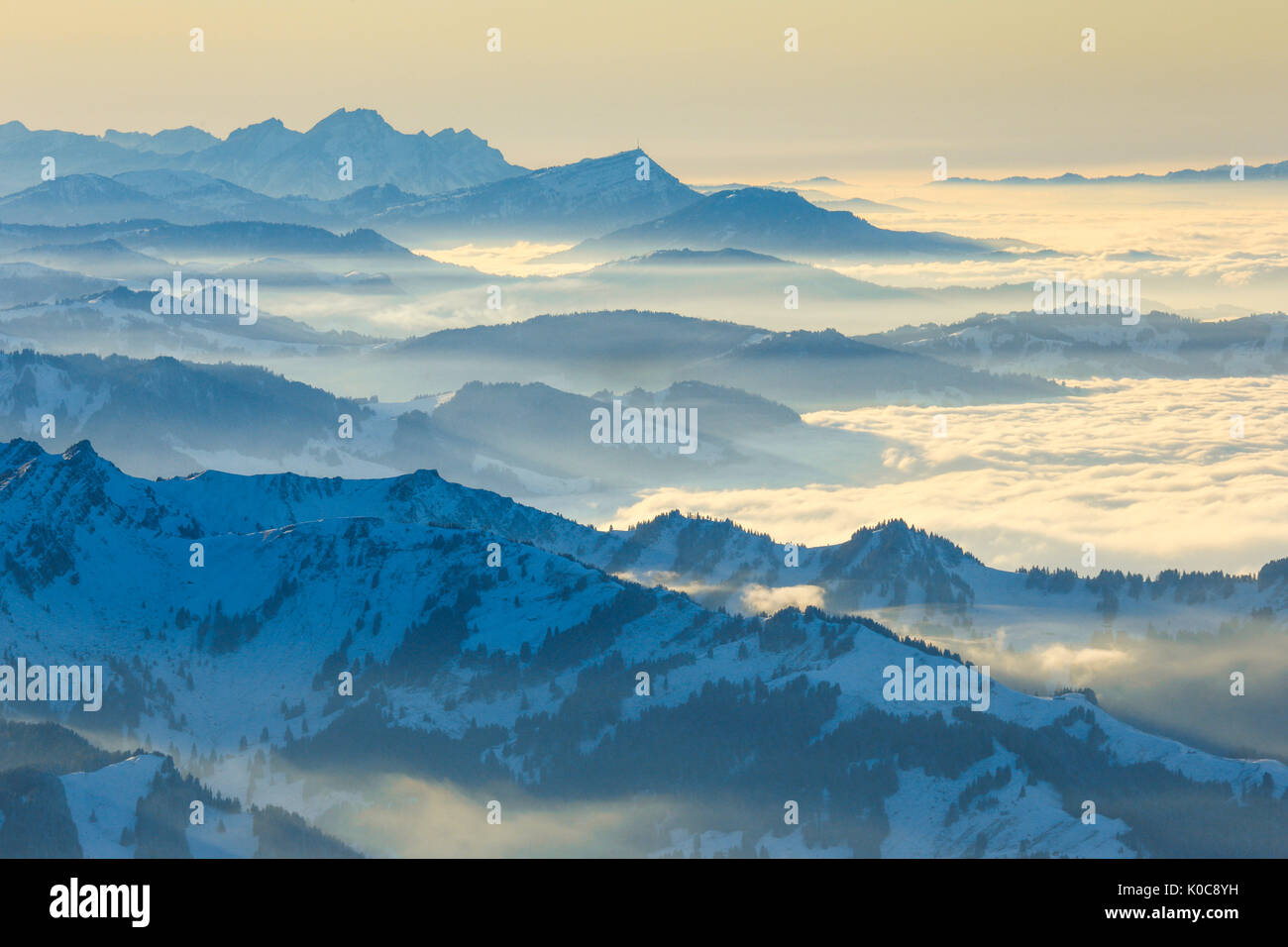 Pilatus, Rigi, Schweizer Alpen, Schweiz Stock Photo