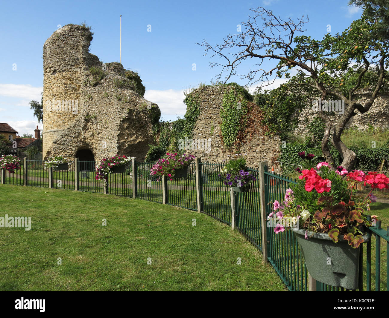 Bungay Castle in Suffolk, UK Stock Photo