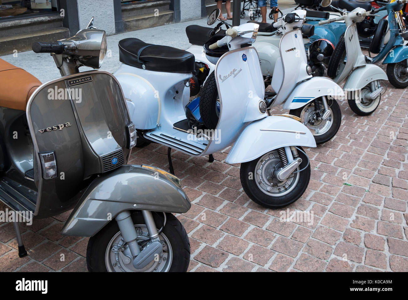 Switzerland, Canton Ticino, Bellinzona, Vespa meeting Stock Photo - Alamy