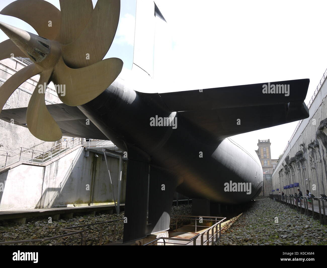 Propeller of Le Redoutable, first french nuclear submarine and Stock