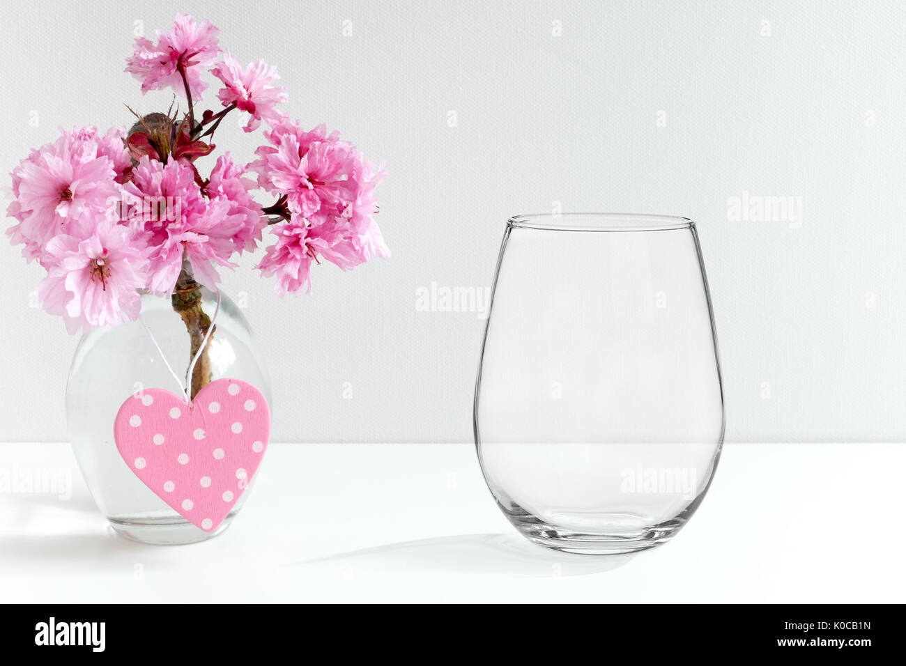 Download Floral Mock Up Of A Stemless Wine Glass Perfect For Businesses Who Sell Decals Vinyl Stickers Just Overlay Your Design Stock Photo Alamy