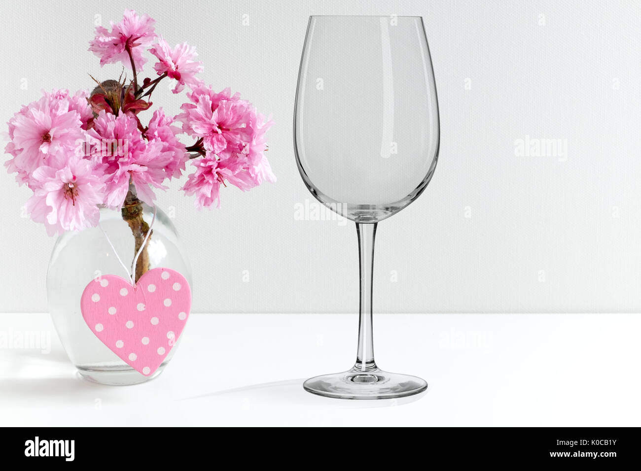 Stem wine glass Mockup PSD, Neutral minimalist background