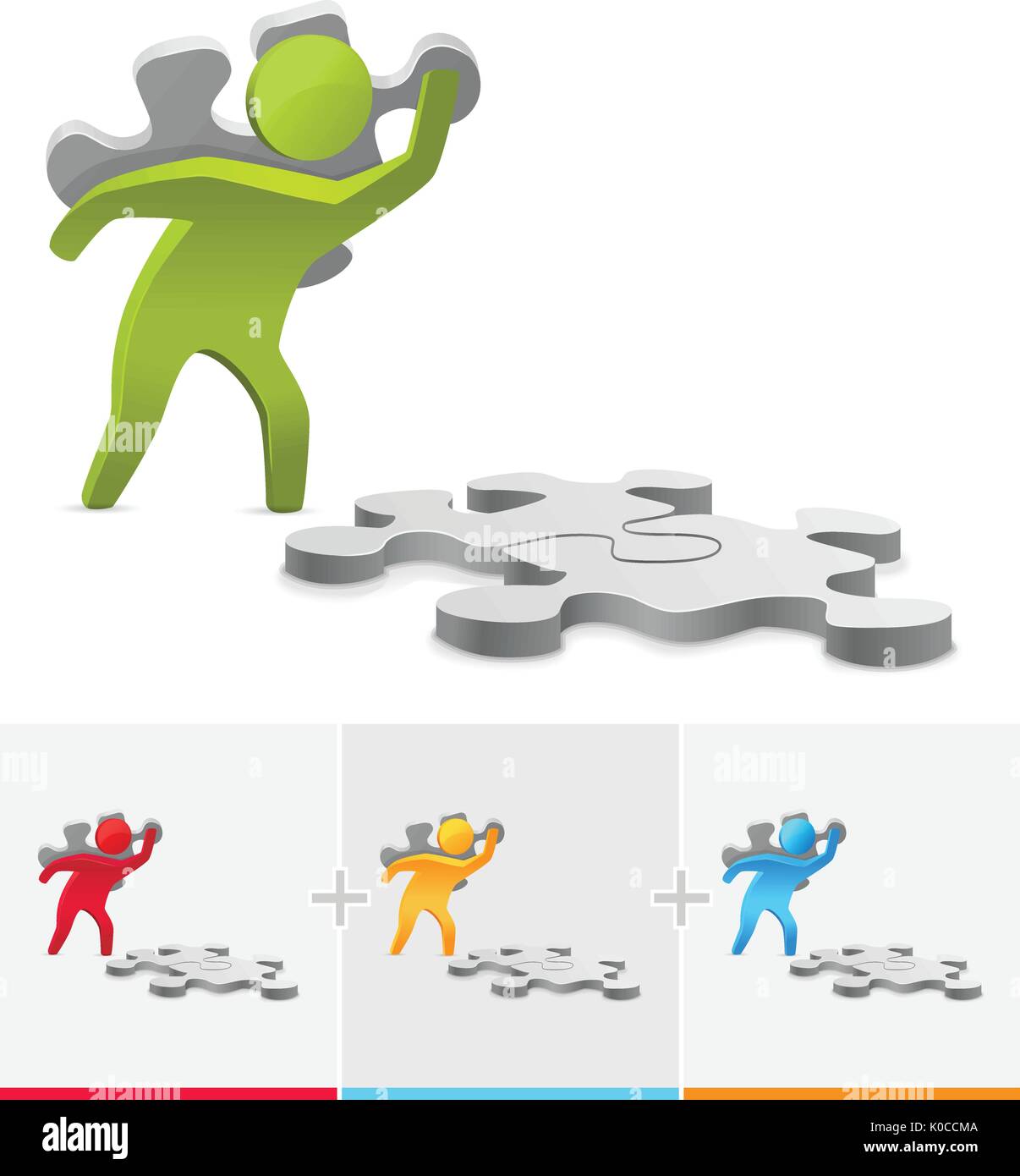 Putting The Puzzle Together Stock Photos & Putting The Puzzle Together