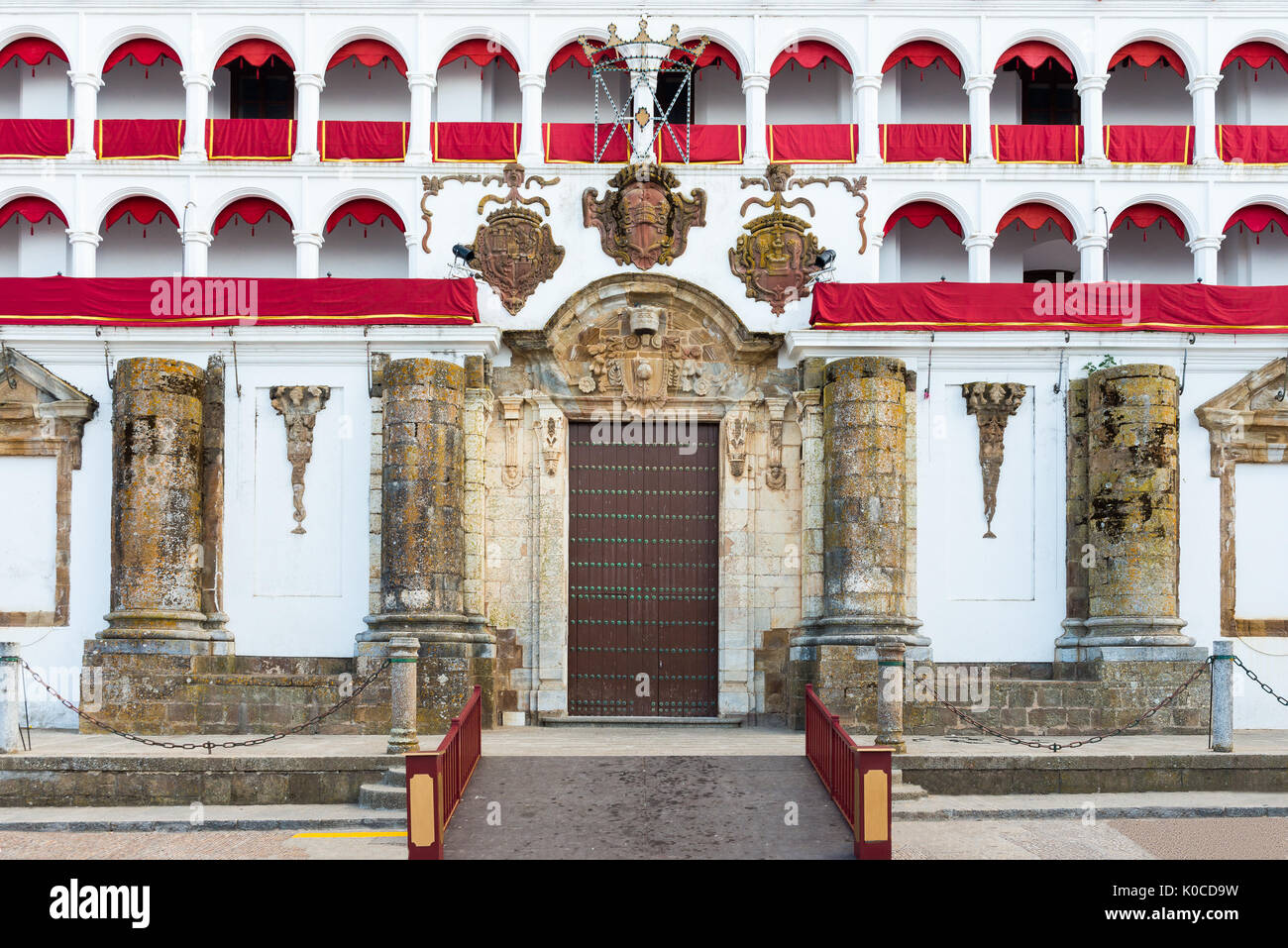 Entrance to the Church of Our Lady of Granada, Llerena, Extremadura, Spain Stock Photo
