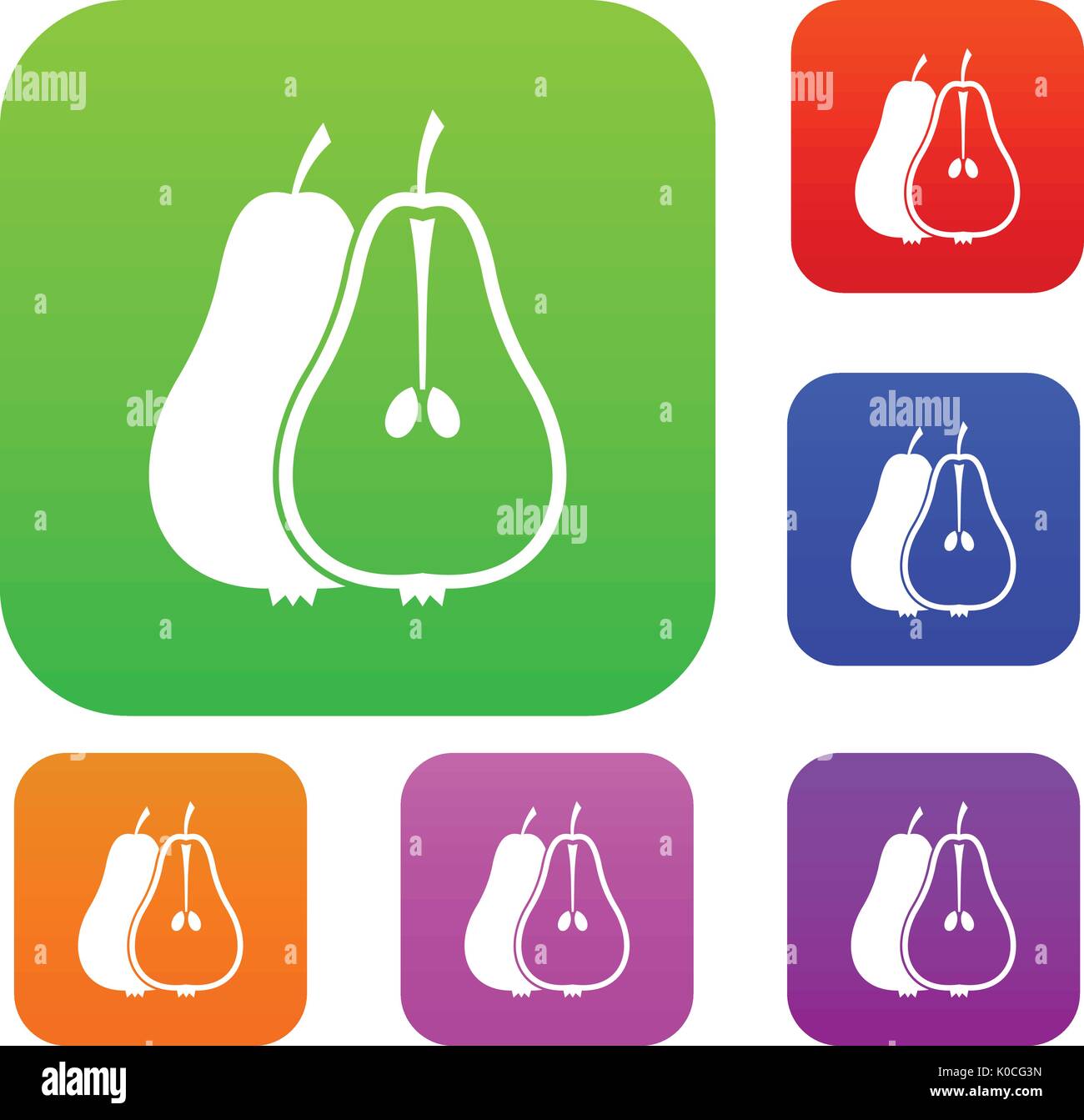 Pear set collection Stock Vector Image & Art - Alamy