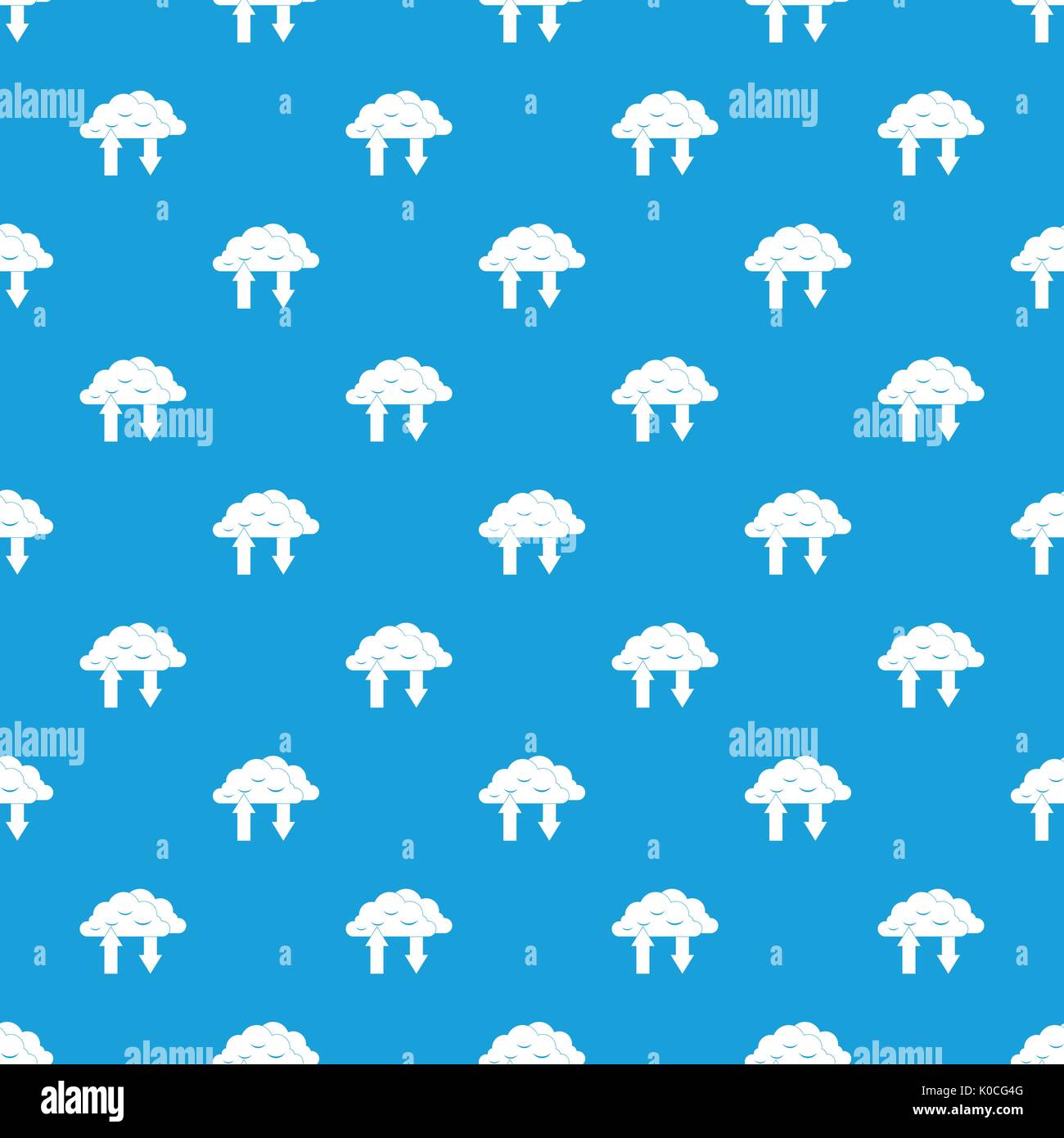 Clouds with arrows pattern seamless blue Stock Vector Image & Art - Alamy